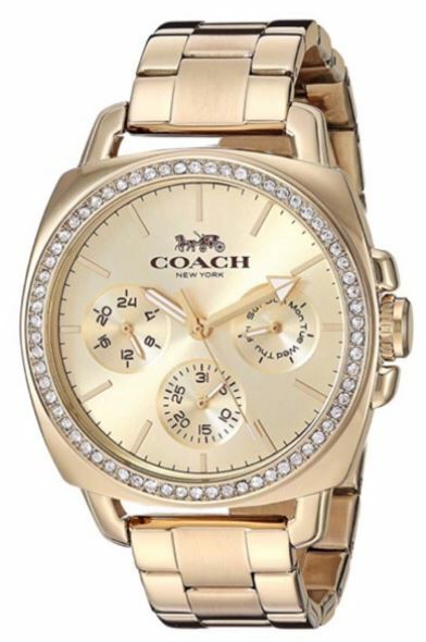 Coach Boyfriend Watch Coach Boyfriend Silver Dial Black Leather Strap Watch for Women main image 2