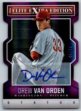 2014 Panini Elite Extra Edition Drew Van Orden Auto 46/75 Washington Nationals