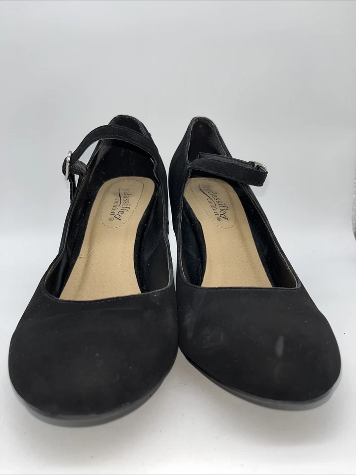 Zapatos para mujer City Classified DENNY clásicos carrera hebilla correa zapatos de salón NEGROS talla 9 Foto 2 de 4