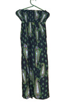 Xhilaration S/P Strapless Summer Maxi Dress Blue and paisley