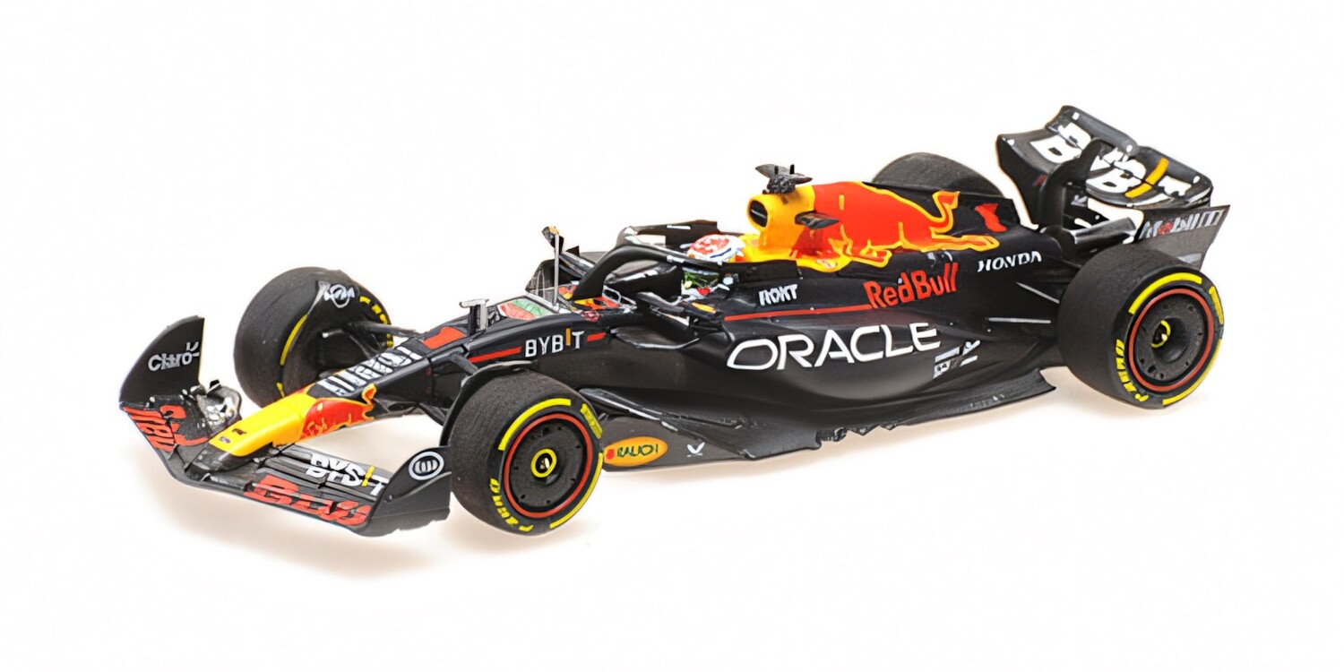 Minichamps 1/43 RED BULL RB19 MAX VERSTAPPEN WIN BELGIAN GP WORLD CHAMPION 2023