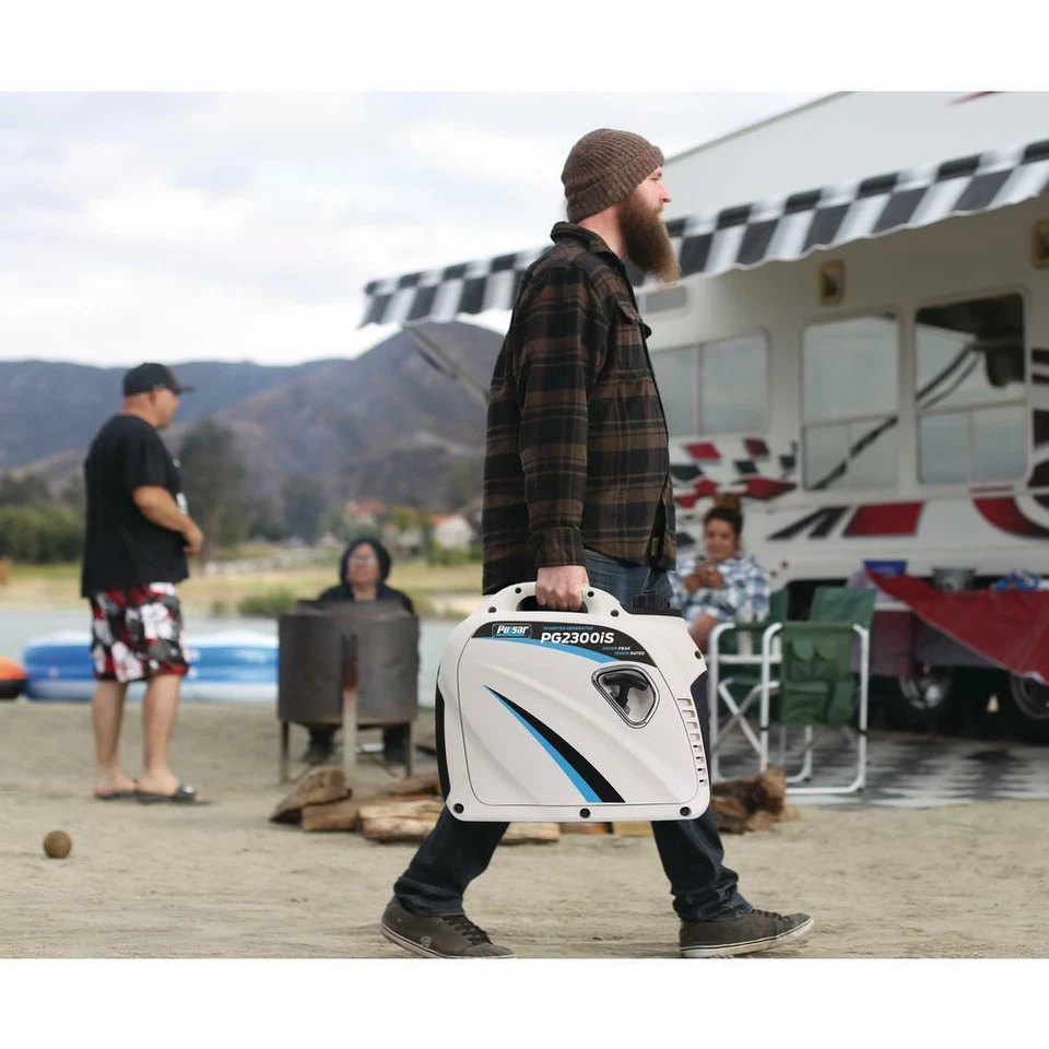 Pulsar 2,300-Watt Super Quiet Portable Gas Powered Inverter Generator Home RV - Image 4 of 4