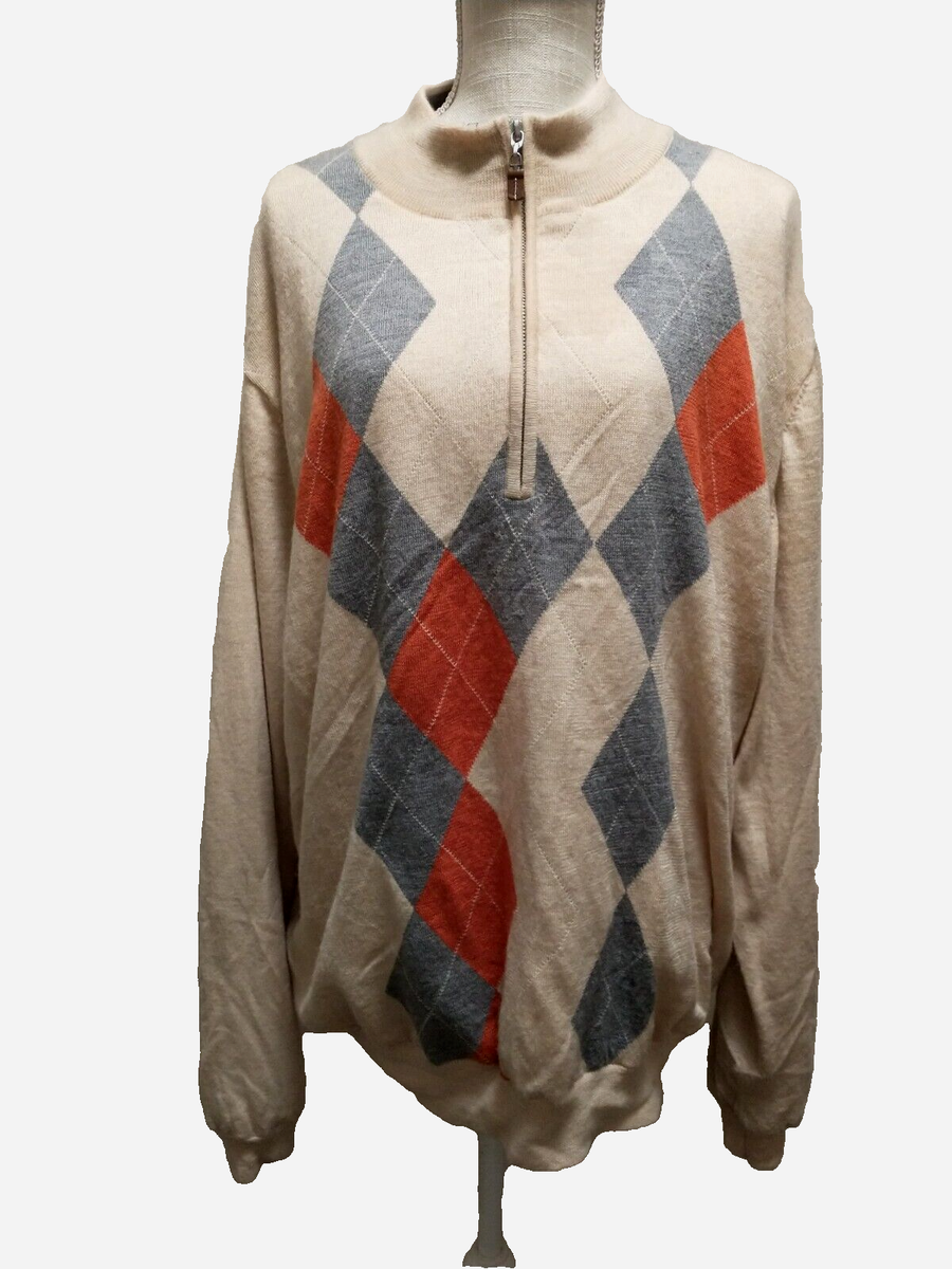 Argyle Mens Lined Golf Sweaters Uk FootJoy FJ Mens Quarter Zip