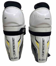 Bauer Supreme 150 [ 8” 20cm YTH ] Ice Roller hockey Shin Guards Pads - Used
