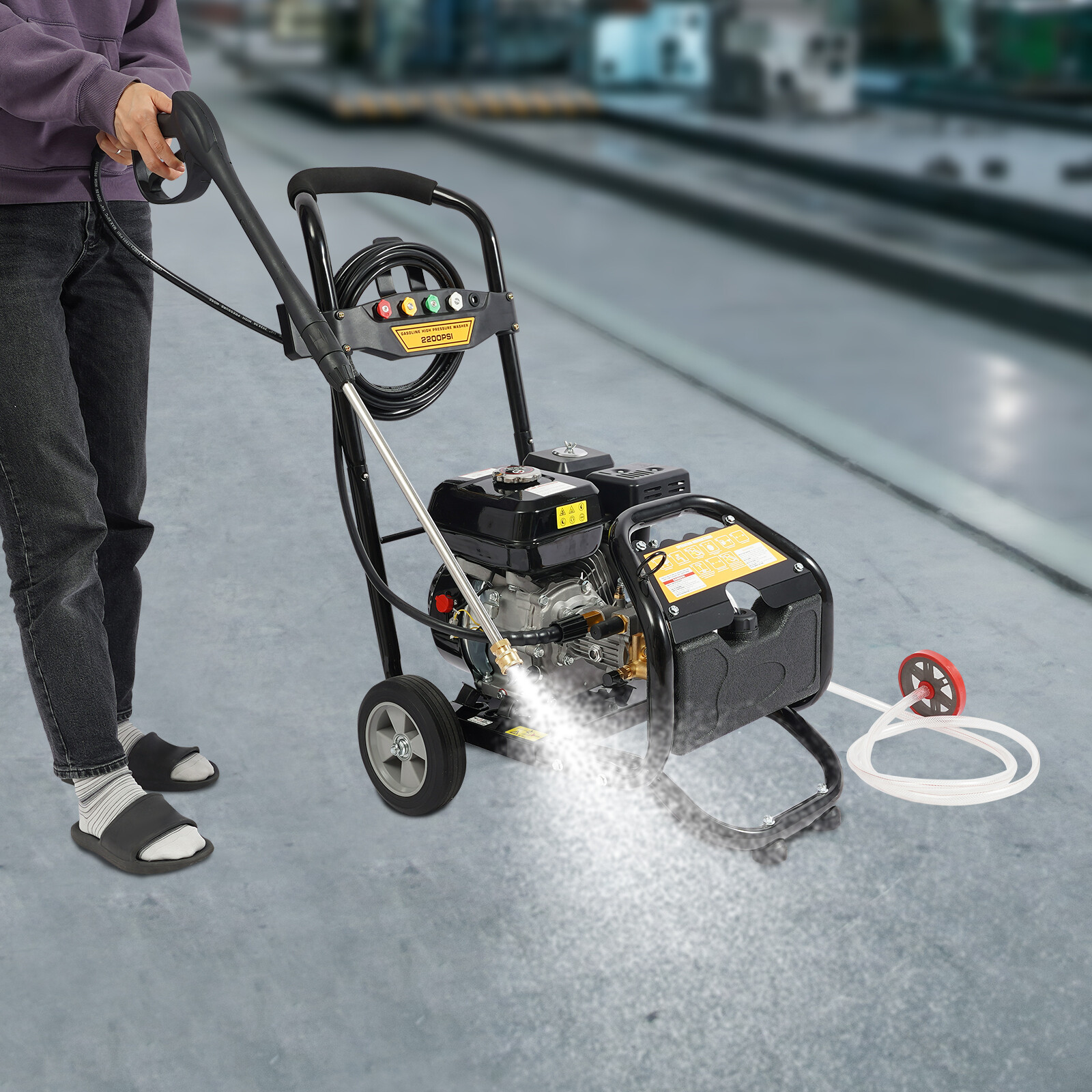 Gasoline High Pressure Washer Gasoline Washer with Hose Cleaner Tool 7HP 3400RPM