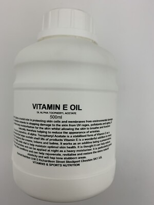 Vitamin E Öl stabilisiert zur Anwendung in Kosmetik, Hautmassage & Aromatherapie