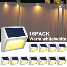 Solar Power Stairs Lights Outdoor Garden Pathway Wall Fence Deck Solar Step Lamp