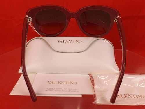 NWT VALENTINO ROCKSTUDS V659S WINE STUDDED PLASTIC FRAME SUNGLASSES $495 ITALY - Picture 6 of 12