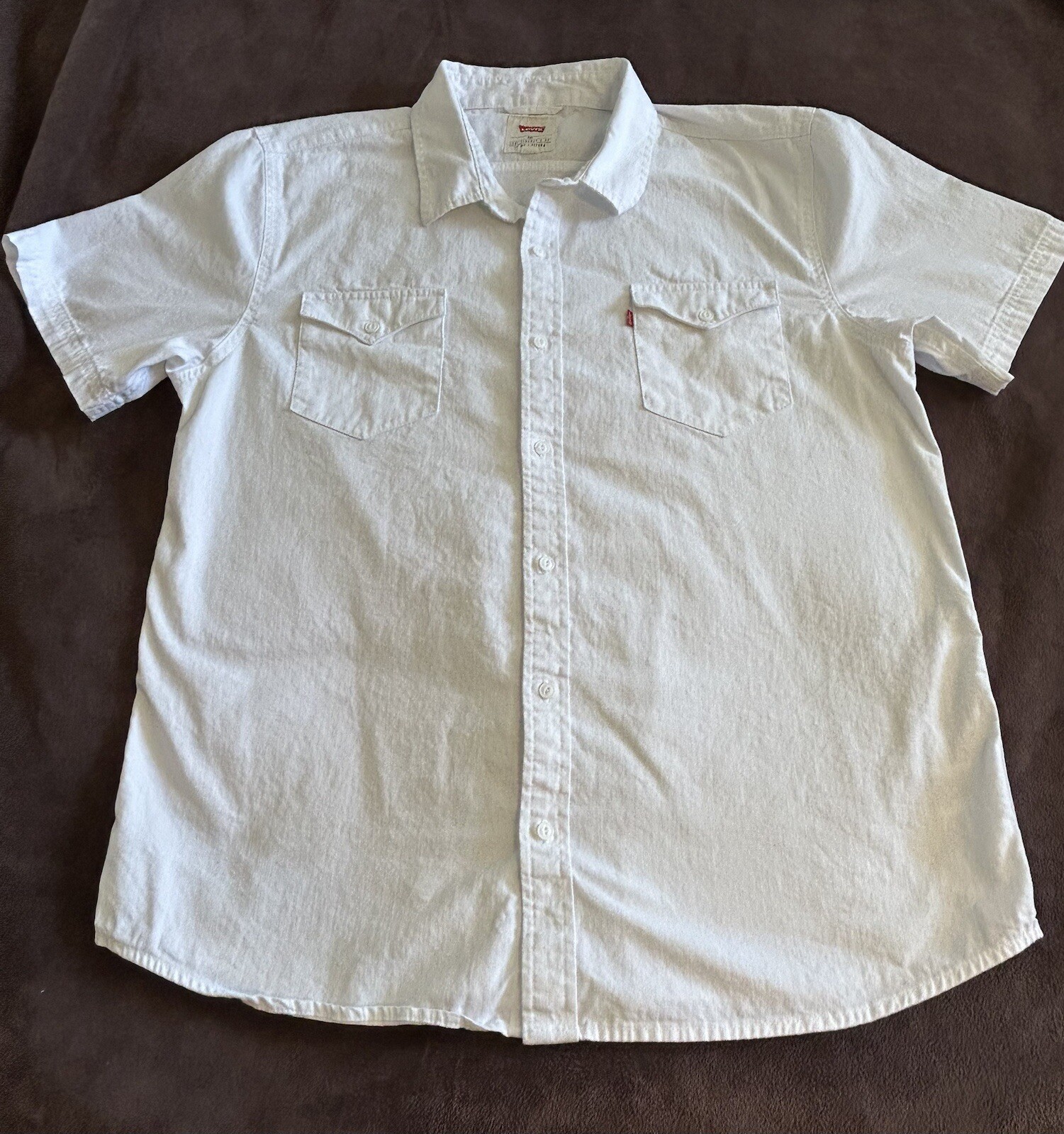 Levi’s Mens Button Up Shirt White SZ 2XL Cowboy Ranch Rodeo