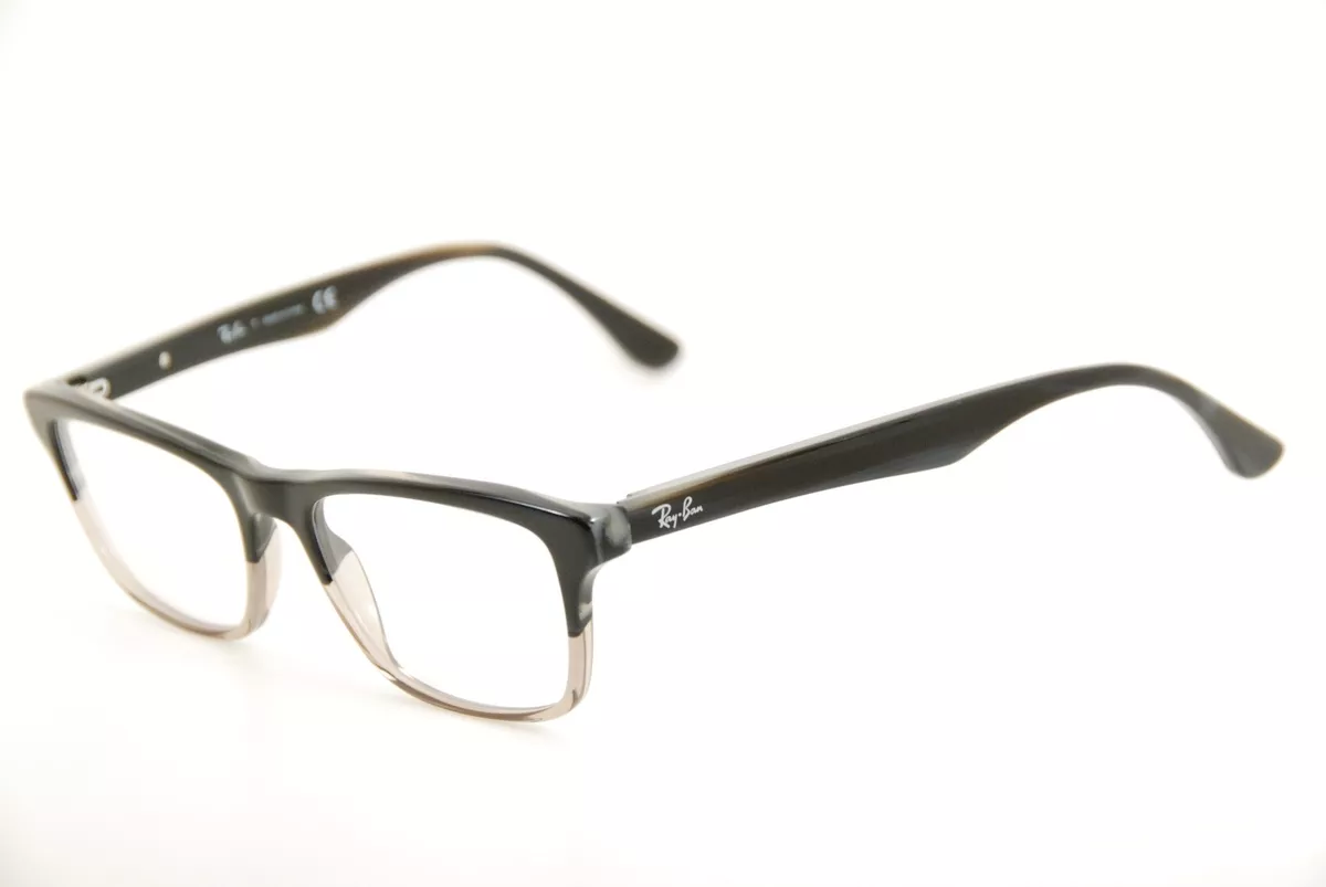 New Authentic Ray Ban RB 5279 5540 Black Grey Stripe 55mm Frames Eyeglasses RX