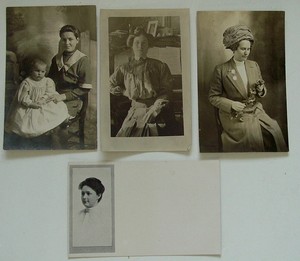 4 Early 1900' Postcards-Ladies-Cool Old Hairstyles ...