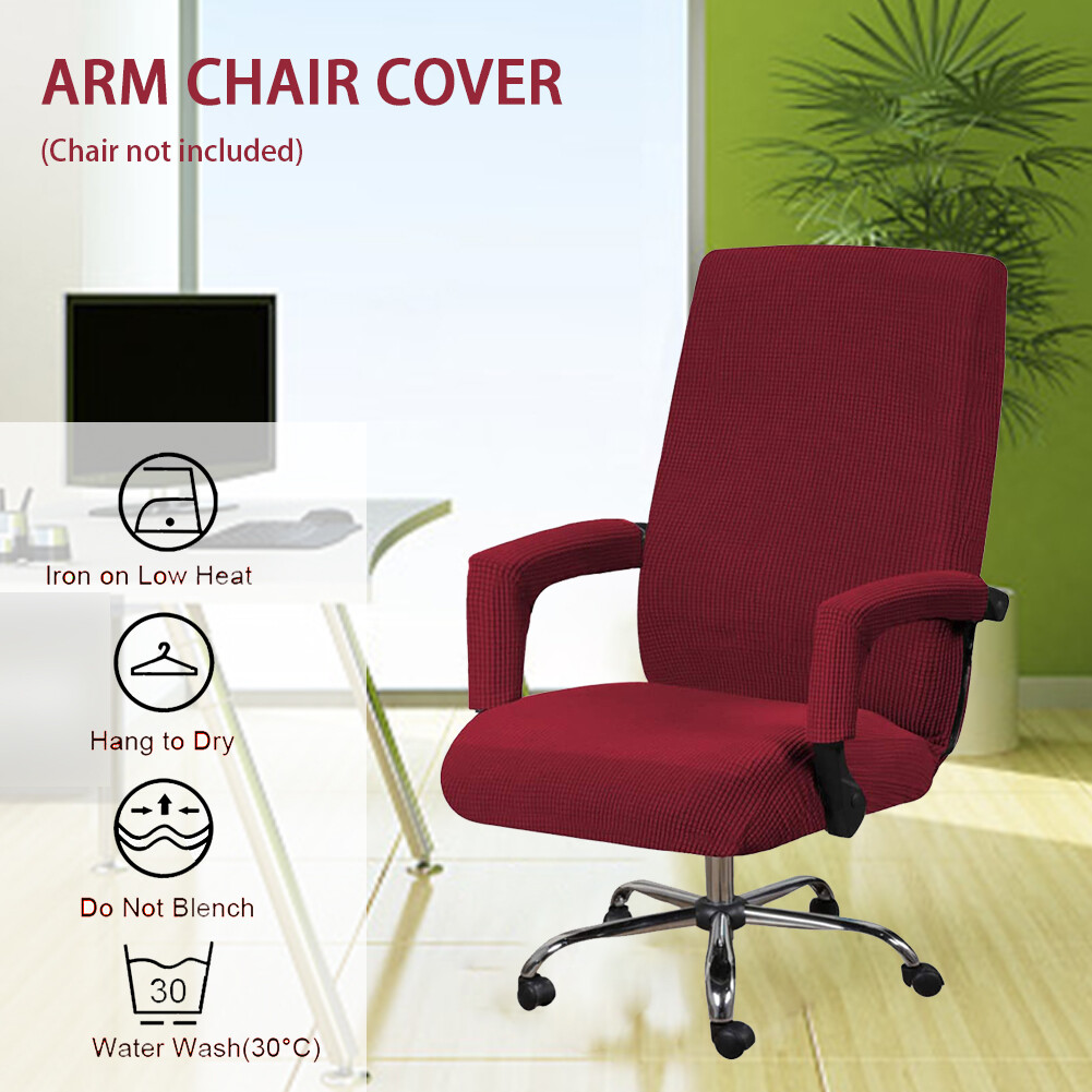 Washable High Stretch Office Chair Cover Thickened Home With Armrest Sleeve Soft eBay