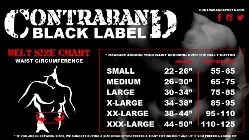 CLEARANCE 50% OFF!!!!! Contraband Black Label 4010 4in Nylon Lifting Belt - Picture 2 of 24