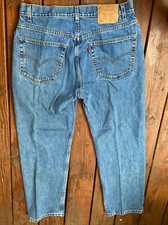 Vintage Levis 505 Regular Fit Straight Leg 100  Cotton Denim Jeans 38 x 30