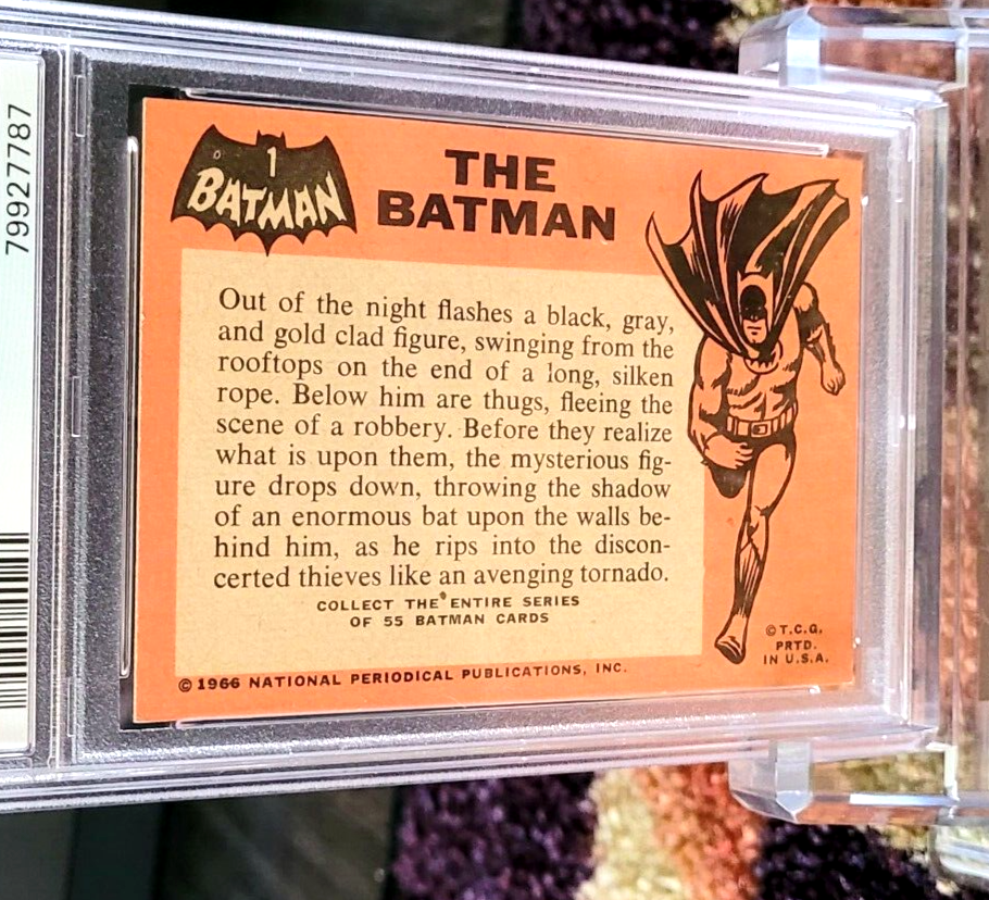 INCREDIBLY RARE 1966 Topps Batman Cards The Batman 1 PSA 6 Excellent