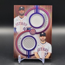 2025 Topps Tribute Dual Relic Yordan Alvarez Jose Altuve Purple /50