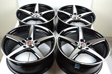 Set of 4 New 17x7.5 DDR ST1 Black Polished 17" Rims Wheels 5x108 38mm Offset