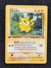 Pikachu 60/64 Rara 1° Edizione GUANCE ROSSE Pokemon Card Jungle Set - NM/M WOTC
