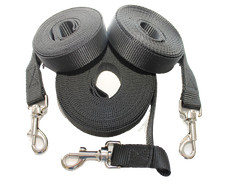 Horse Lunge Line Long reins 7m/23ft, Includes 2 x FREE 4m/13ft Lead Reins BLACK