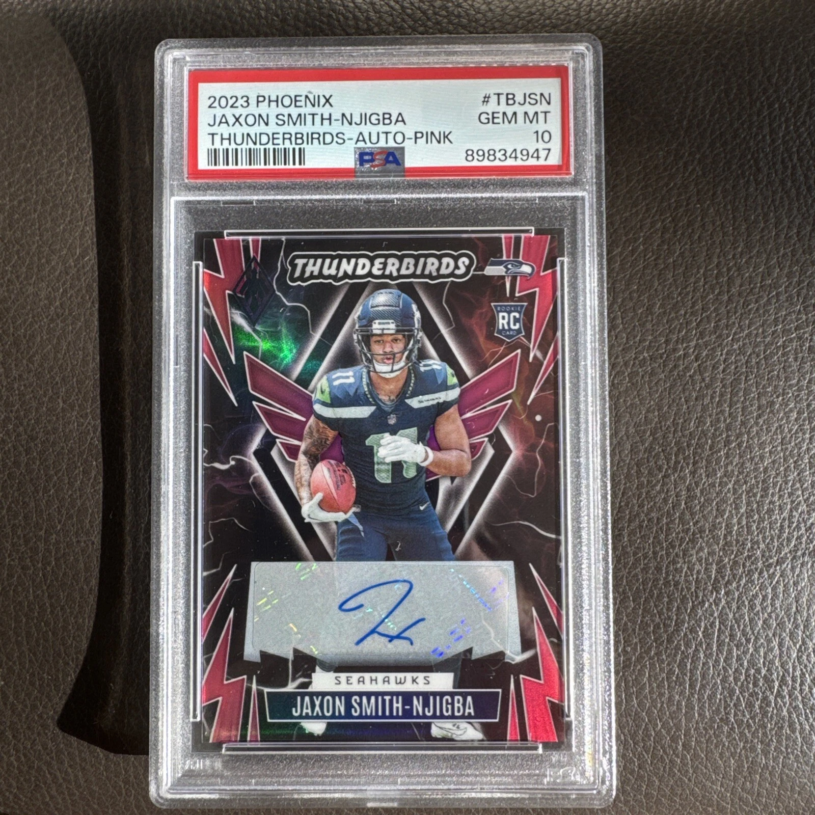 Jaxon Smith-Njigba Panini Phoenix Thunderbirds #TBJSN Autograph-Green