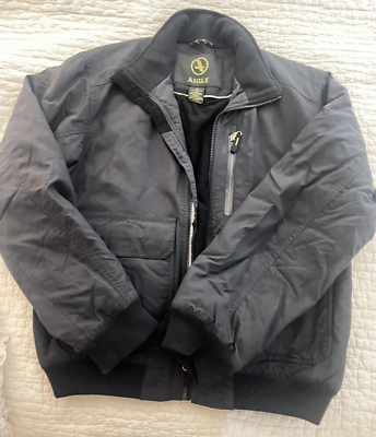 #ad #ad Aigle Utility Pocket Jacket Mens Medium Navy Bomber Quilt Lined Chore M $37.00