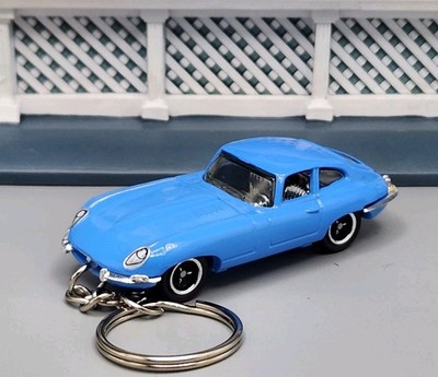 1961 Jaguar E-Type Coupe Blue Custom 1/64 Scale Diecast 🎁 AWESOME