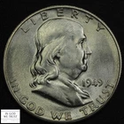 1949 S Franklin Silver Half Dollar 50C (Bright & Lustrous)