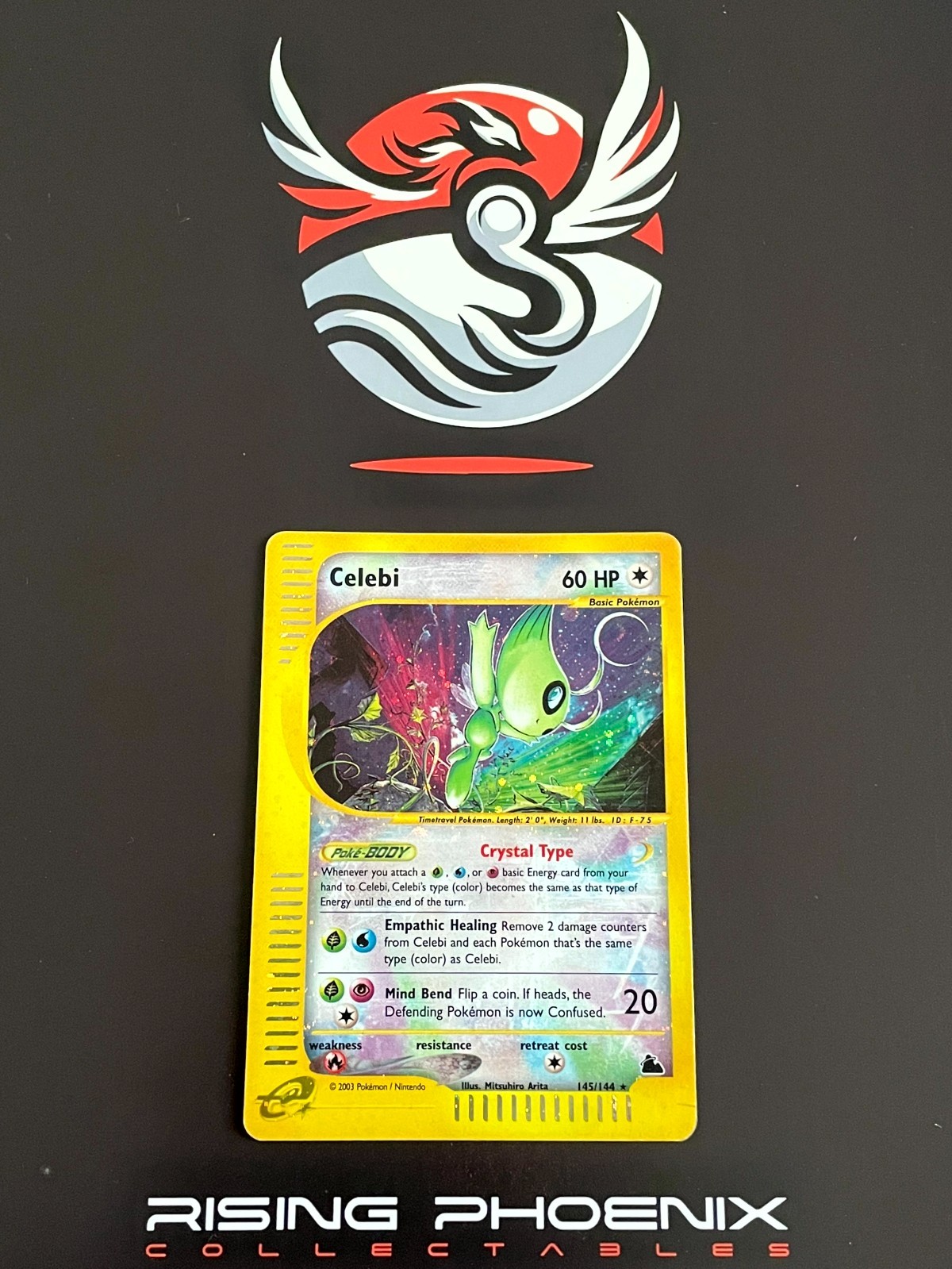 Rising Phoenix Pokemon - Celebi 145/144 Crystal Skyridge Holo Good Eng #2603