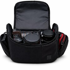 Large Padded Camera Bag with Shoulder Strap   DSLR  Mirrorless Camera Carryi...