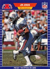 Jim Jensen 1989 Pro Set 217 Miami Dolphins Rookie FOOTBALL Card. rookie card picture