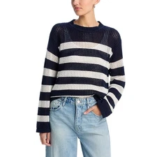 Velvet by Graham & Spencer Kanan Sweater Womens S Blue Nautical Fisherman NWT