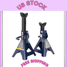 NEW 3 Ton 6000LBS Double Locking Steel Jack Stands 2 Pack Blue