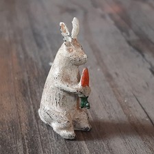 OSTER HASE m. M&Ouml;HRE BUNNY BRITAINS ENGLAND BLEI TIER FIGUR PREWAR 1930er RARE !