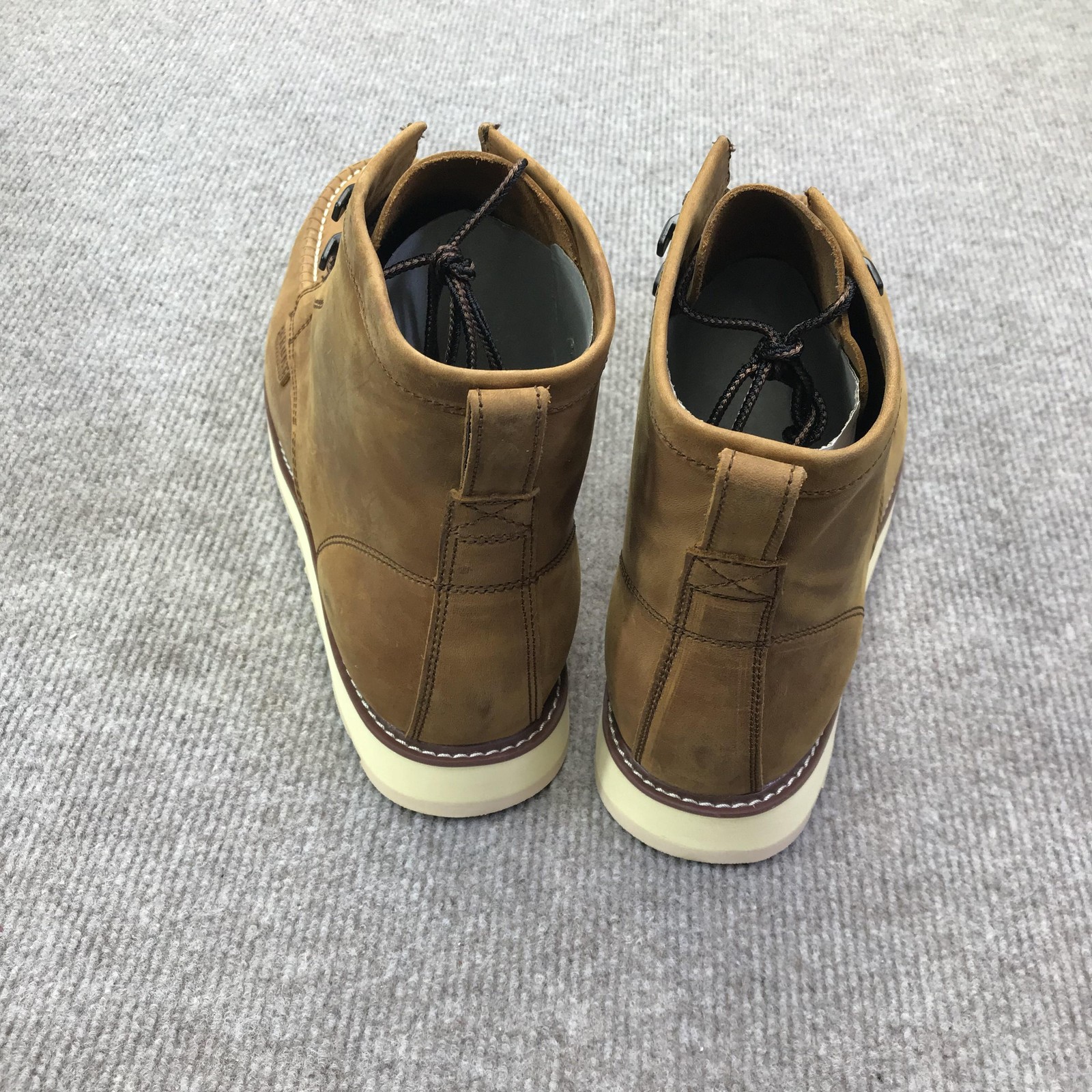 Brunt Marin Unlined Boots Mens Size 15 Brown Leather Lace Up Work Moc Toe