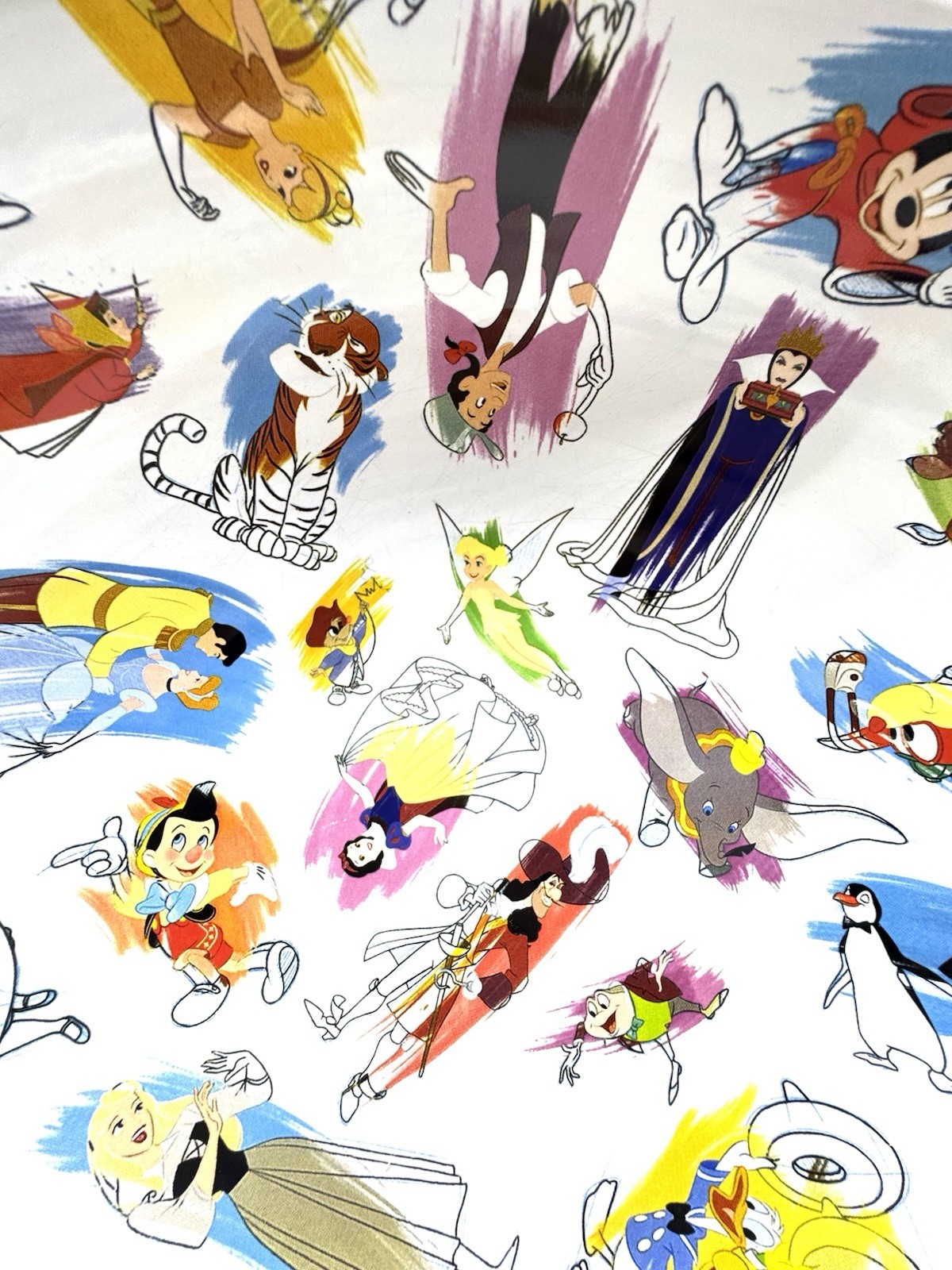 Disney Parks INK & PAINT Ceramic Serving Bowl Large 11.5" Characters Mickey