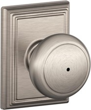 Schlage F40 AND 619 ADD Andover Door Knobset Addison Bed & Bath In Stain Nickel