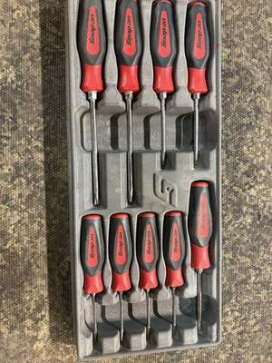 #ad Snap On Tools SGDTX90BR Instinct Soft Grip Red 9 Pcs Set T8 Thru T45 $168.00