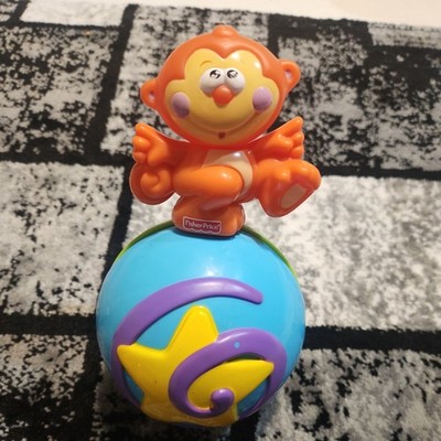 Fisher Price Go Baby Go! Crawl Along Monkey Talking Musical Ball Toy TESTED