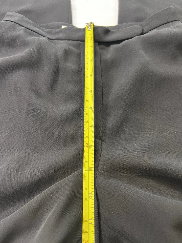 MAX STUDIO Women's Flat Front High Rise Lined Black Wide Leg Pants 3/4 XS/S - Image 4 of 4