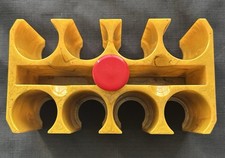 Vintage Marbled Butterscotch Catalin Bakelite Poker Chip Caddy + Chips