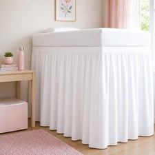 Twin XL 36 Inch Drop Extended Dorm Room Bed Skirt,100 Microfiber College Bed