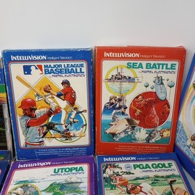 Lot Of 16 Intellivision Games With Boxes (Some Have Manuals & Overlays)