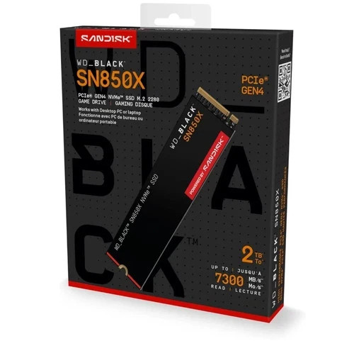 Western Digital WD_BLACK SN850X NVMe Interne SSD – 2TB (WDS200T2X0E)