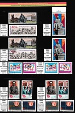 DDR 1968/1969 MiNr: ex1432-1516 Fünf gestempelte und postrische kompl. Ausgaben