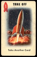 1952 Ed-U Cards Space Race Card Game 1 Take Off