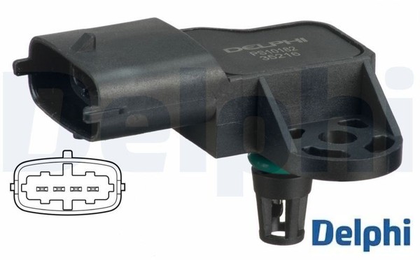 Delphi PS10182 Sensor FüR Saugrohrdruck Saugrohrdruck Sensor Ladedruck-image