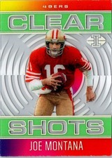 2021 Panini Illusions #CS-12 Joe Montana Clear Shots Emerald