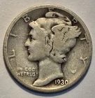 #1 Nicer Low Mintage "Good" 1930 S Winged Liberty Head Mercury Dime