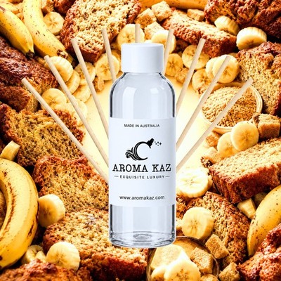Banana Bread Reed Diffuser Oil Refill Vegan Alcohol-Free 3 Sizes