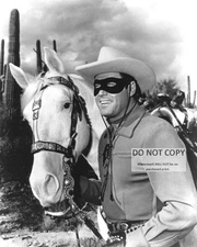 CLAYTON MOORE AS "THE LONE RANGER" - 8X10 PUBLICITY PHOTO (AZ-749)